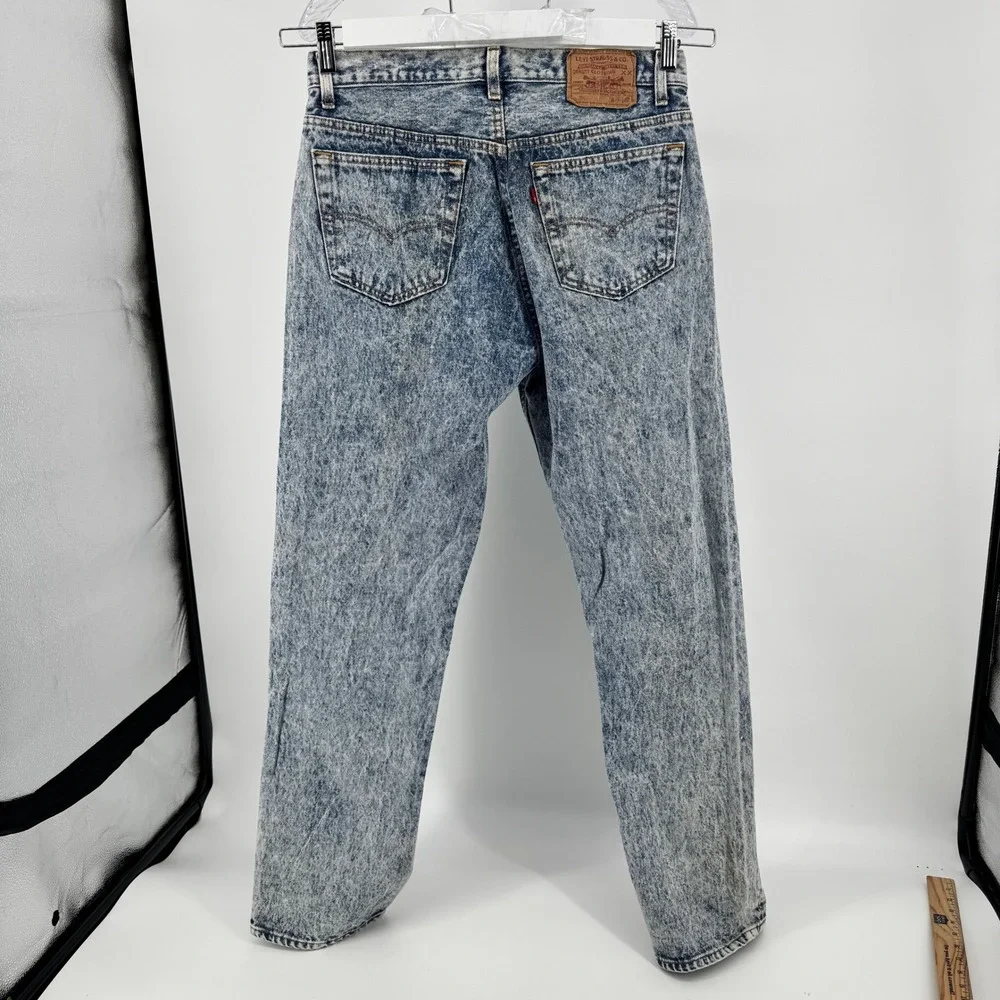 Vintage Levi's 501 Men's 32x32 Acid Wash Jeans USA Made Blue Denim‎ 90s Button